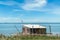 Fishing huts on stilts in Fouras, Charente-Maritime, France