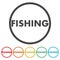 Fishing icon, button