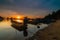 Fishing jetty during sunrise