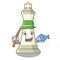 Fishing king chess above wooden cartoon table