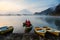 fishing at Lake Shoji, Japan