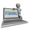 Fishing Laptop Means Online Sport Of Catching Fish