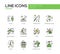 Fishing - line design icons set