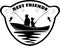 Fishing logo - Friendship, fishermen, companions - Template club emblem. Fishing theme vector illustration.