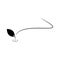 Fishing Lure, Hook Bait. Flat Icon illustration. Simple black symbol on white background