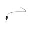 Fishing Lure, Hook Bait. Flat Icon illustration. Simple black symbol on white background