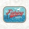 Fishing makes me happy you, not so much patch. Vector. Concept for shirt or logo, print, stamp, patch or tee. Vintage