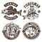 Fishing monochrome vintage emblems