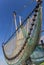 Fishing net on a historic boat in Greetsiel