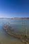 fishing nets in Lago di Varano, NP Gargano, Apulia, Italy