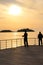 Fishing off the pier in Kusadasi, Turkey