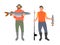 Fishing People with Results Vector Illustration