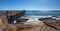 Fishing Pier and boat hoist at Gaviota Beach State Park on the central coast of California USA