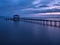 Fishing pier and dock at dusk