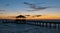 Fishing pier and dock at sunset