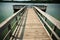 Fishing pier or dock on tranquil lake