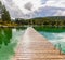 Fishing Pier Extending Onto Foys Lake