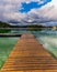 Fishing Pier Extending Onto Foys Lake