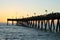 Fishing pier on the gulf of Mexico at sunset