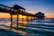 Fishing pier in the Gulf of Mexico at sunset, Clearwater Beach,