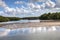 Fishing Pier over Waterway in Lovers Key State Park surrounded by mangroves