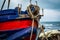 Fishing port on beach in Italy