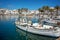 Fishing port of Fornells in Menorca, Balearic islands Spain