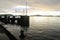 The fishing port of Oban, west coast of Scotland, in sunset light.