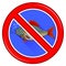 Fishing Prohibited Sign Isolated