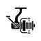 Fishing reel black glyph icon