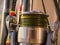 Fishing rod, float and fishing reel close-up