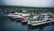 Fishing and sailing boats in the harbour of Klaksvik. Faroe Islands, Denmark, Europe