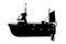Fishing ship silhouette