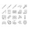 Fishing Shop Products Collection Icons Set Vector .