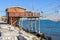 Fishing station in Sottomarina dam, Italy