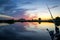 Fishing at summer twilight