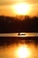 Fishing at sunset