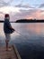 Fishing at sunset, Lake of the Woods, Kenora, Ontario