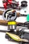 Fishing tackles and baits with rods and reels
