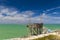 Fishing towers near Vieste, NP Gargano, Foggia, Italy