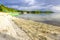 Fishing traps laid out on a beach