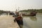 Fishing trawlers at Frezargunj Harbor creek, West Bengal, India