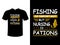 Fishing Typography T-Shirt Design Vector Illustration Template