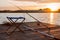 Fishing utensils on a wooden platform