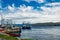 Fishing vessels waiting to head out to sea. Route 450 Newfoundland Canada