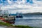 Fishing vessels waiting to head out to sea. Route 450 Newfoundland Canada