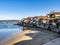 Fishing village of Combarro with the typical granary horreos. Galicia, Spain