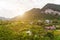 fishing village jungle mountains flora and fauna