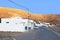 Fishing village panorama mountains, Fuerteventura,Canary Islands