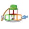 Fishing wooden toy with character Wooden blocks